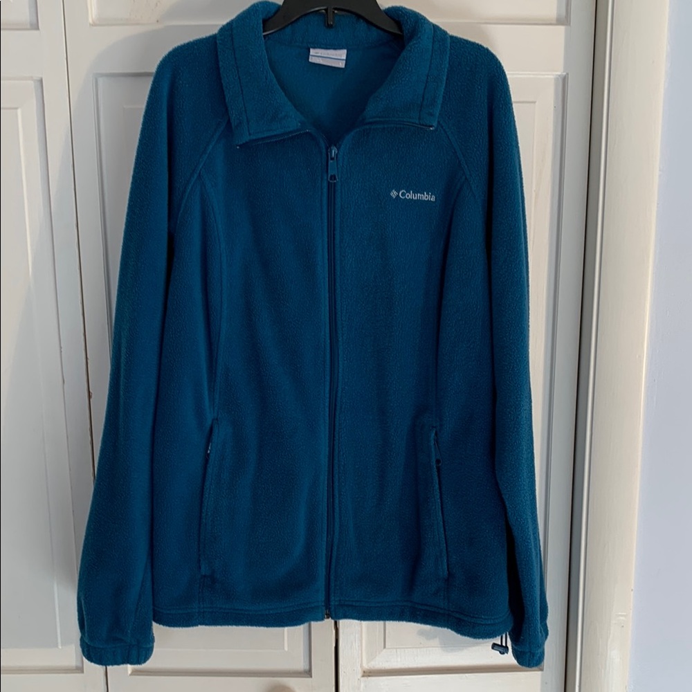 Columbia Blue/Teal Women's Fleece Jacket EUC - Picture 2 of 9